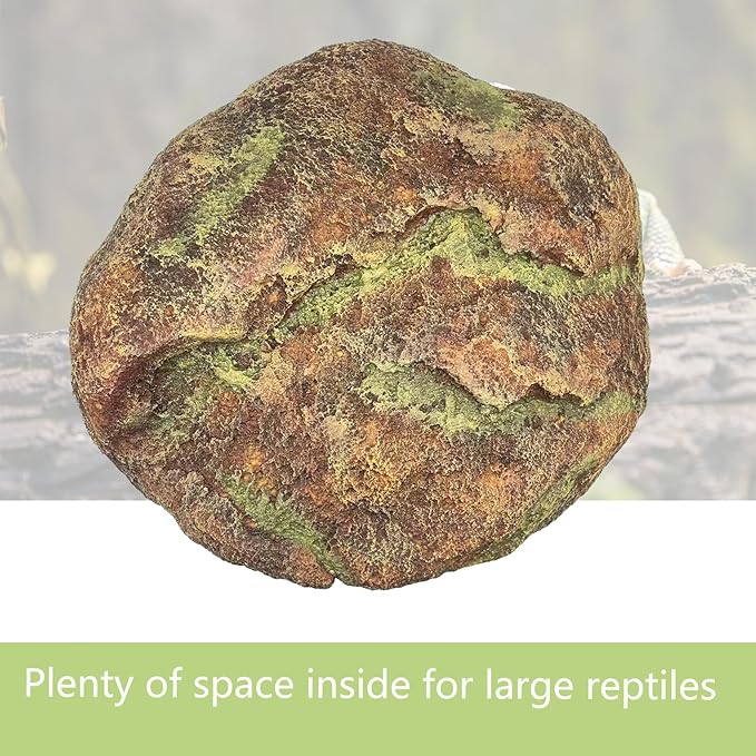 Extra Large Reptile Hide Resin Snake Hides for Ball Pythons, Lizard, Leopard Gecko, Bearded Dragon - Reddish Brown
