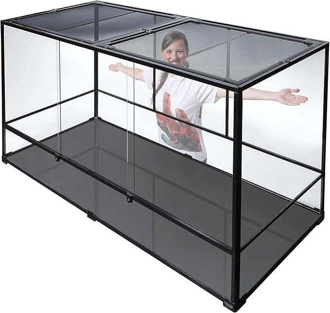Carolina Custom Cages, 72Lx24Wx36H Giant Deep Extra-Tall Terrarium; Easy Assembly