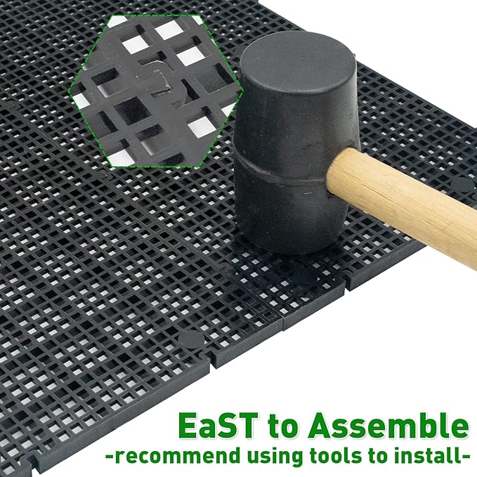 LINLAN 4 Pieces High-Density Aquarium Grid Plastic with 24 Brackets, Fish Tank Divider, Egg Crate for DIY Filtration and Bottom Protection in Aquascaping