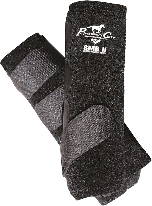 Professional's Choice SMB II EQUINE SPORTS MEDICINE BOOTS SMB (Black, Medium)