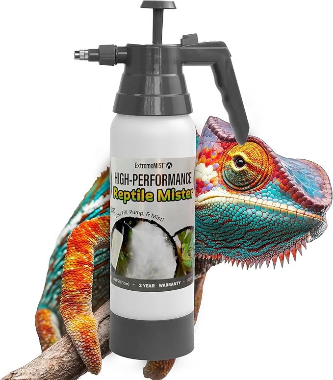 ExtremeMIST High-Performance Reptile Mister - Ultra-fine Reptile Sprayer & Terrarium Humidity Fogger for Geckos, Chameleons, Turtles and Lizards - The Ultimate Pump Sprayer & Humidifier - 20 Oz Bottle