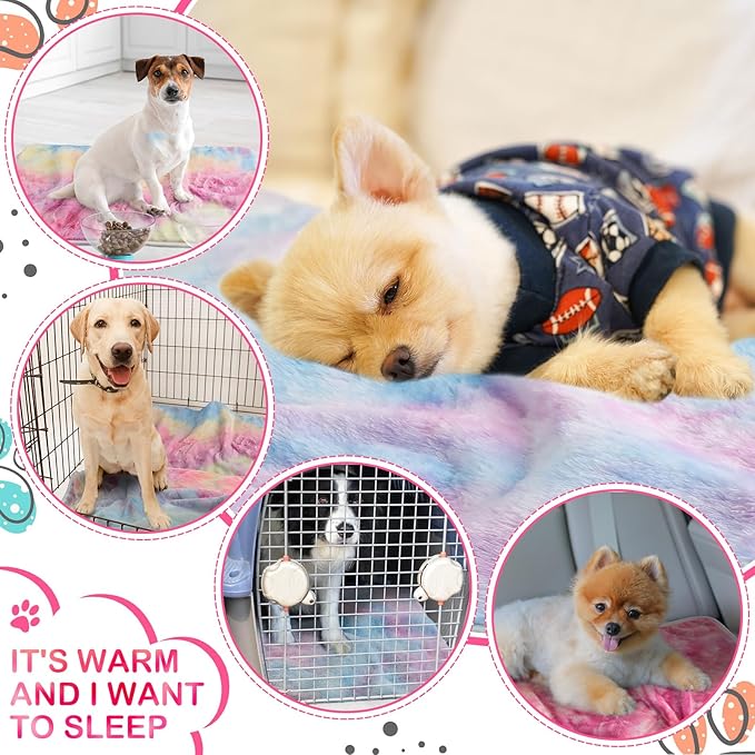 Tudomro 8 Pcs Guinea Pig Blankets Absorbent Washable Animal Fleece Bedding Cage Liners Waterproof Reusable Pet Pee Sleep Mat Pad Cover for Chinchilla Hamster Ferret(Tie Dye,16 x 24 Inch)