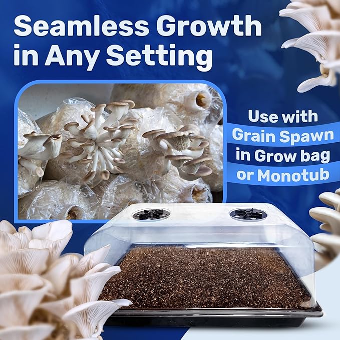 Surfin' Spores Dry Mushroom Substrate Mix | Produces 40 Pounds of Pasteurized Bulk Substrate | CVG Blend (Coco Coir, Vermiculite, Gypsum)