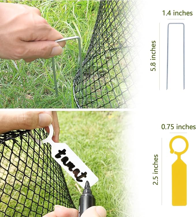 Anothera 20Pcs Chicken Wire Cloche Plant Covers, 9.2×9.2 Inches Plant Protectors from Animals, Metal Garden Plant Cages for Outdoor Plants, Keep Rabbits, Squirrels, Birds Out