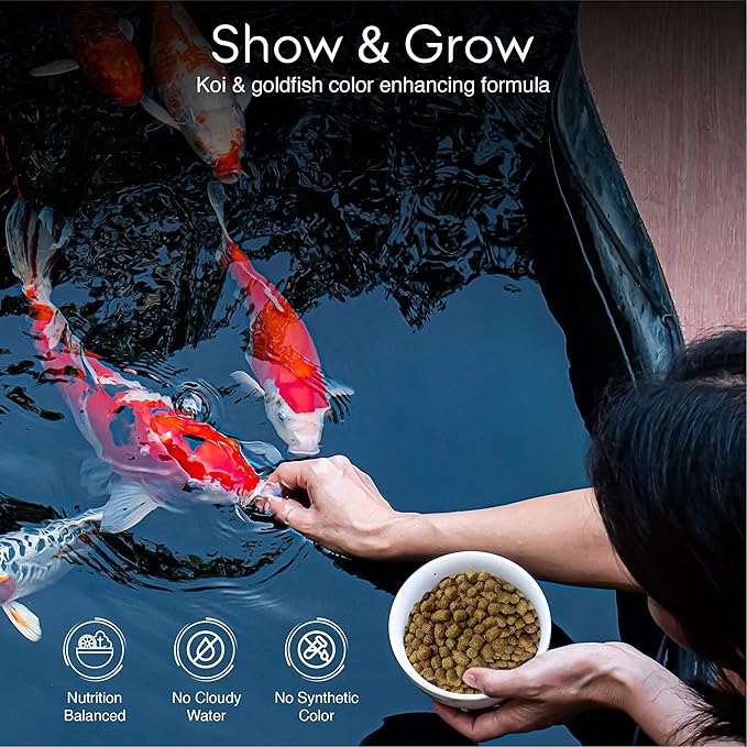Big Kahuna Koi Fish Food for Ponds 45lbs - Koi Food for Pond Fish Food Pellets – 3/16-1/4 Floating Pond Pellet