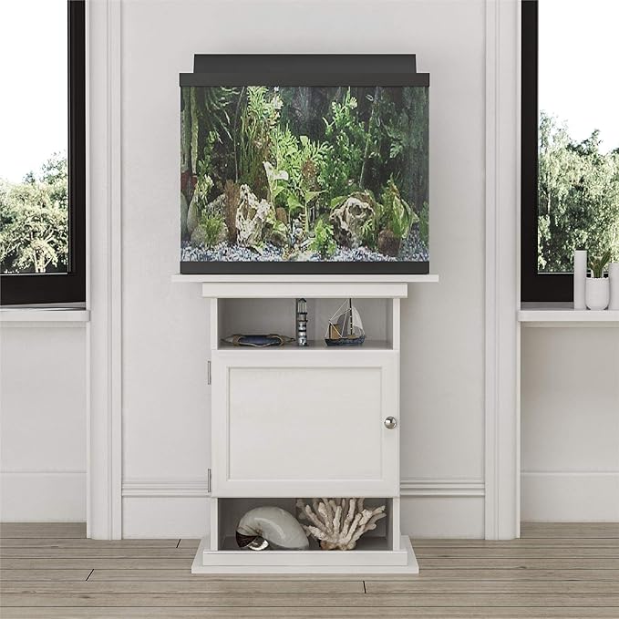 Ollie & Hutch Flipper 10/20 Gallon Aquarium Stand, Ivory Oak