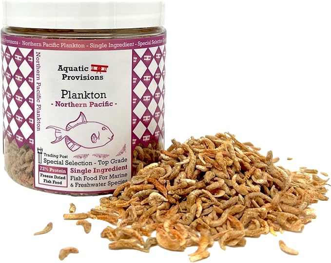 Northern Pacific Plankton High Protein Freeze Dried Floating Fish Food 1.25 oz, for Freshwater and Marine Aquarium Fish