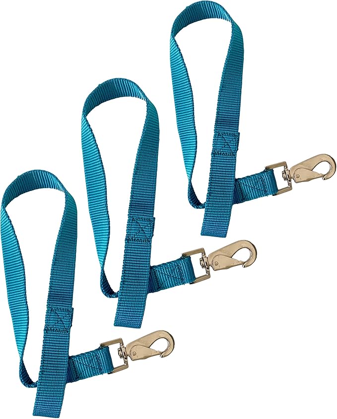 Majestic Ally Pack of 3 Horse Bucket Strap Hangers – Practical and Easy Design for Indoor or Outdoor Use -Set of 3,-1"x22"