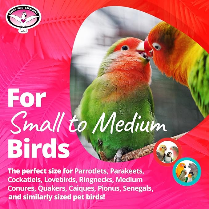 Super Bird Creations SB186 Vine Ball Candy Cane Bird Toy, Small/Medium Bird Size, 9" x 4"