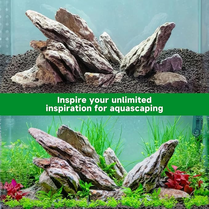 6.6LB Seiryu Rock Stone for Aquascaping,4-6 inch Natural Aquarium Landscape Stones for Aquariums,Fish Tank Decor Rocks for Landscaping, Paludariums & Micro Landscapes