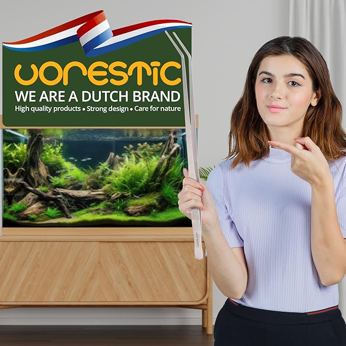 VORESTIC Aquarium Tweezers (Straight & Curved, 23.6")