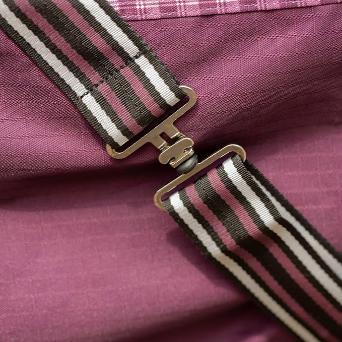 Equinavia Norse Lightweight 100g Fill Horse Rain Blanket | Waterproof Turnout Sheet - Black - 66 in - Plum Wine/Orchid Haze - 66 in