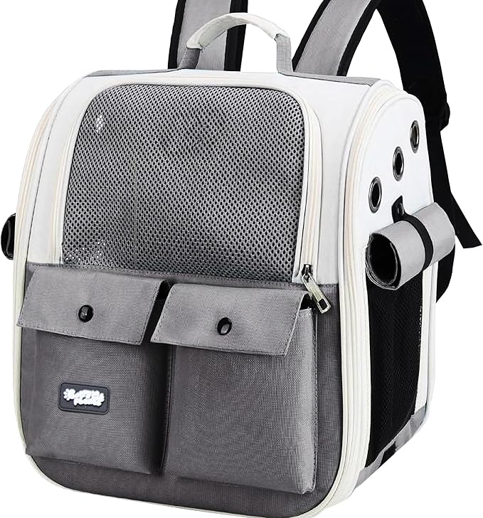 Pet Carrier Backpack for Cats & Dogs up to 22 LBS – Airline Approved Cat Carrier Bag – Ventilated Design for Travel, Hiking & Vet Transport
