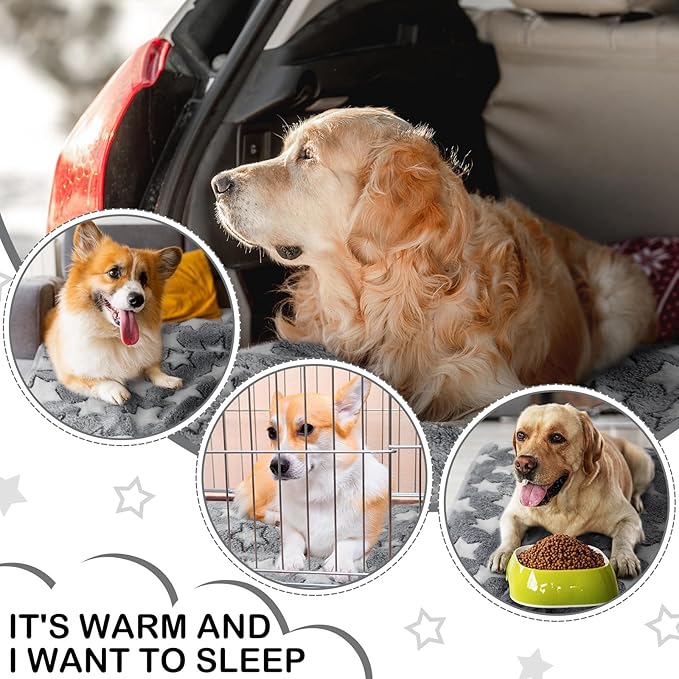 Tudomro 8 Pcs Guinea Pig Blankets Absorbent Washable Animal Fleece Bedding Cage Liners Waterproof Reusable Pet Pee Sleep Mat Pad Cover for Chinchilla Hamster Ferret(Grey Star,16 x 24 Inch)