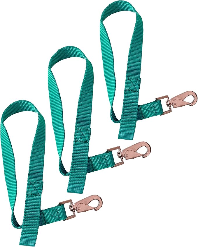 Majestic Ally Pack of 3 Horse Bucket Strap Hangers – Practical and Easy Design for Indoor or Outdoor Use -Set of 3,-1"x22"