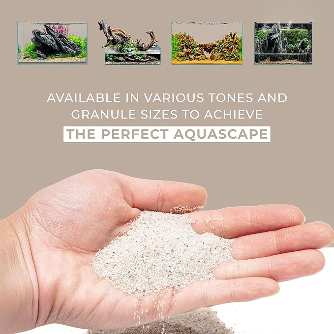 UNS Controsand - Bora, 8L - Natural Freshwater 0.4-0.9mm Natural White Sand for Aquascaping Planted Tanks - Aquarium, Terrarium, Paludarium Substrate for Betta, Shrimp, Fish, Jumping Spider, Turtle
