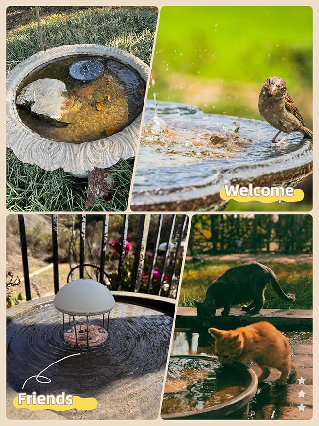 Bird Bath Purification Disk,99.99% Copper Disc for Bird Bath Copper Disk Cleaner Safe for Outside Birds Fountain Disc Accessories, Fit for Outdoor Birdbath Bowl(1 pcs)
