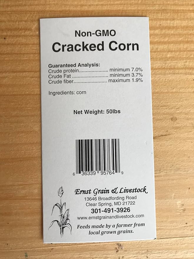 Ernst Grain Cracked Corn, Non-GMO – Perfect Feed for Ducks, Squirrels, Chickens, Ducks, Deer, Rabbits, Geese, and More! (10 lb)