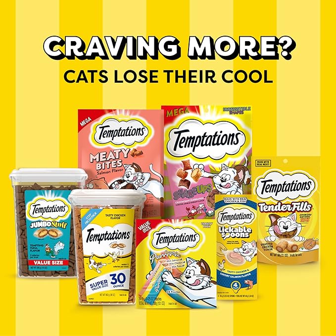 Temptations Classic Crunchy and Soft Cat Treats Tasty Chicken Flavor, 48 oz. Pouch