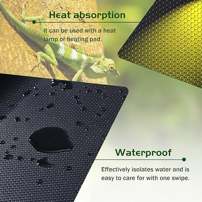 Bearded Dragon Tank Accessories,Reptile Substrate for Terrarium,Reptile Terrarium Liner Bedding,Durable and Dirt Resistant Reptile Carpet,Suitable for Gecko,Tortoise,Snake, 17.5X118 inches