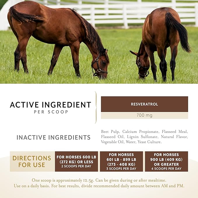 Metabarol Horse Supplement Pellets with Resveratrol, Metabolic Support Supplement for Horses, Equine Metabolic Supplement, Equine Care Products, 3.3 lbs