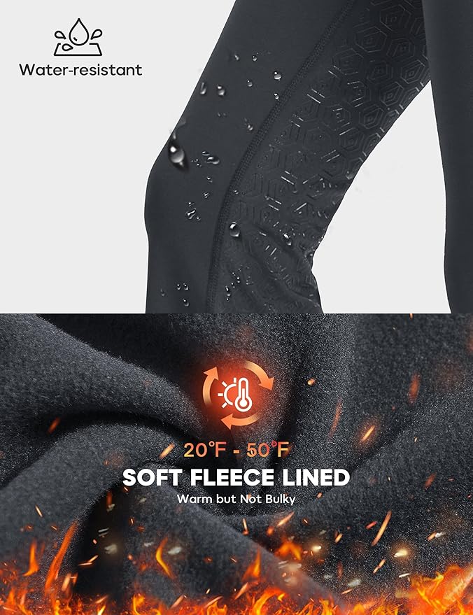 FitsT4 Sports Women's Fleece Lined Bootcut Horse Riding Pants Winter Full Seat Riding Tights with Pockets Equestrian Breeches