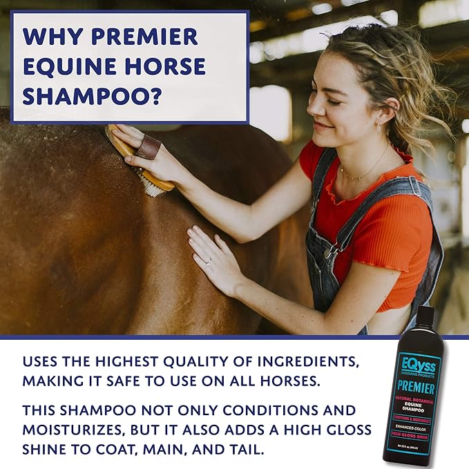 Eqyss (3 Pack) Premier Equine Horse Shampoo - Conditions and Moisturizes Coat. Enhances Color and Shine. 32 oz.