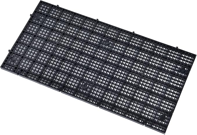 ALEGI Aquarium Grid Isolate Board Divider Fish Tank Bottom Black Filter Tray Plastic Crate (8pcs Black)