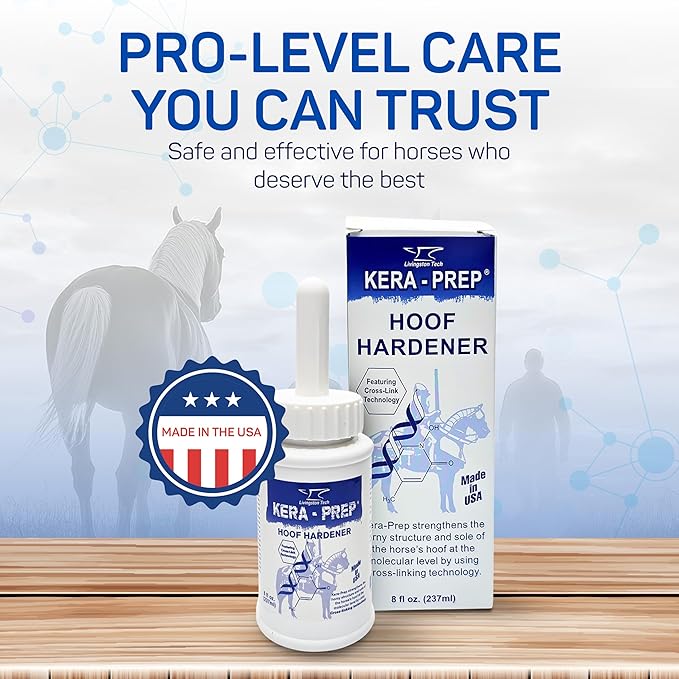 Kera Prep Hoof Hardener for Horses – Targeted Horse Hoof Care to Reinforce Hoof Structure at the Molecular Level – Repels Moisture, Restores Elasticity & Preps for Sealant – Ideal for Wet Conditions