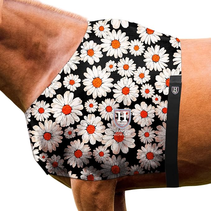 Harrison Howard Heat-Insulating Breathable Stretchy Shoulder Guard Anti Rub Bib for Horse Daisy L