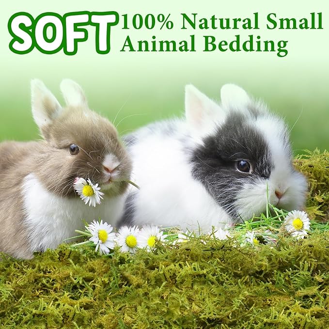 Halatool 25QT Hamster Moss for Bedding Nesting Hideout, 100% Natural Moss for Rabbits Squirrels Hamsters Guinea Pigs, Small Animals Cage Accessories Terrariums Reptiles Plants