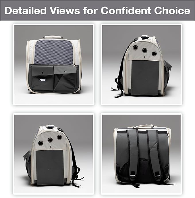Pet Carrier Backpack for Cats & Dogs up to 22 LBS – Airline Approved Cat Carrier Bag – Ventilated Design for Travel, Hiking & Vet Transport
