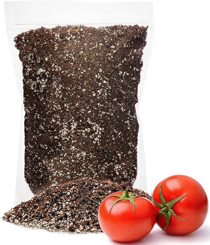 GARDENERA Organic Potting Soil for Tomato Plants - 4 Quart - Hand-Mixed with Natural Ingredients for Optimal Growth and Nutrient Retention
