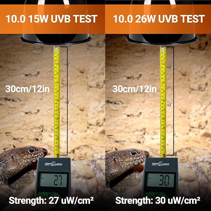 REPTI ZOO UVB Light for Desert Reptile 2 Pack, 10.0 15W UVA UVB Reptile Light Bulb, UVB Lamp for Bearded Dragons Tortoises Lizards Snakes