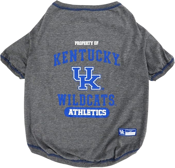 Pets First Collegiate KENTUCKY WILDCATS Dog T-Shirt, Small. - Licensed Shirt for Pets Team Colored with Team Logos.- Premium Stretchable Materials for the Comfrot of your Dog & Cat.