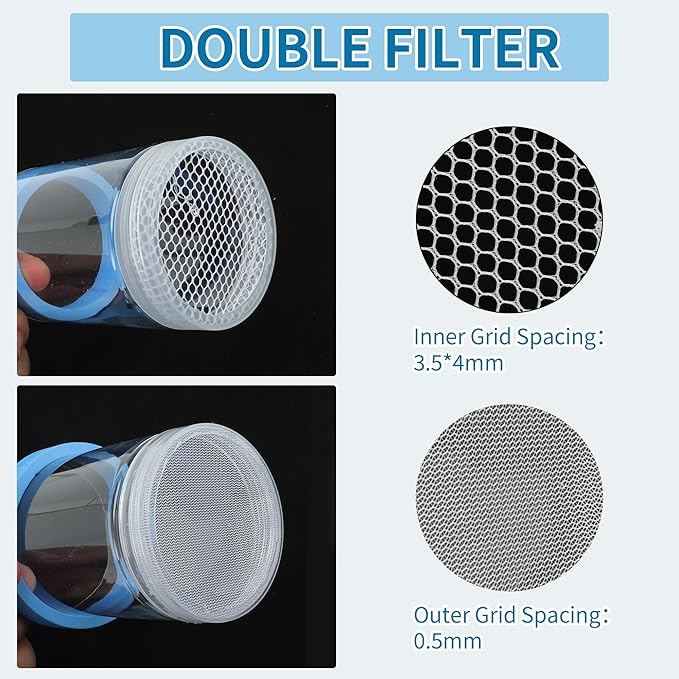 Suspensions Breeder Box, Floating Mesh Isolation Fish Tank Separator Set, Ideal for Aquatic Pets, Large, Blue, 1 Set