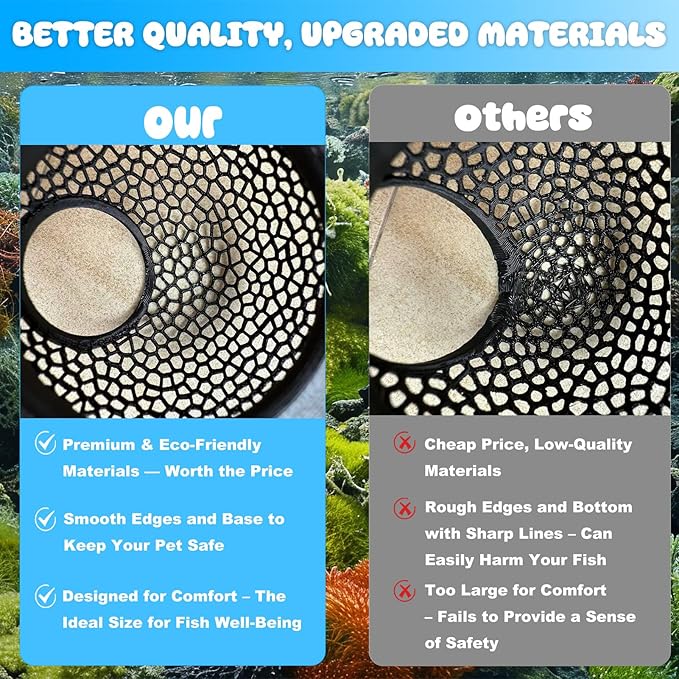 Floating Betta Hide & Shrimp Cave – 3D Printed Aquarium Decor, Multi-Functional Hammock, Feeding Ring & Safe Resting Spot for Betta, Shrimp & Small Fish (PLA, Eco-Safe)