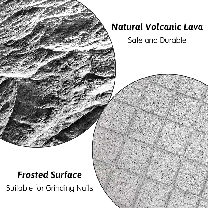 Hamiledyi Rabbit Scratch Foot Pads - 4 PCS Natural Small Animal Lava Stone Teeth Grinding & Scratching Pad for Rabbit, Guinea Pig, Rat, Gerbil, Chinchilla, Hedgehog