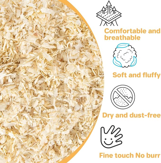 31OZ Sukh Chicken coop Bedding - Aspen shavings Animal Bedding as Chicken Supplies for Chicken House Bedding winterizing Nesting for Small pet Guinea Pig Rabbit Chinchilla Bird Gerbil Odor Control