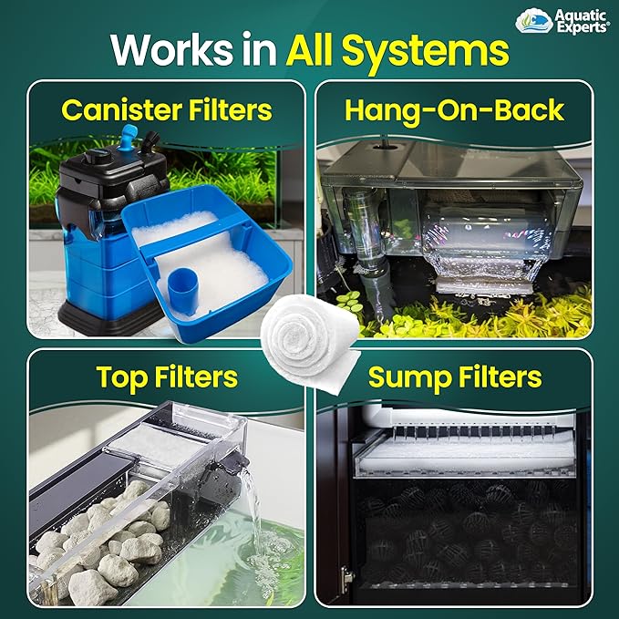 Aquatic Experts Aquarium Filter Floss for Fish Tank Filters - FilterFirst Aquarium Filter Pad - Media Roll for Crystal Clear Water, 3/4" - 1" Thick (18 Inch Wide, 24 Feet Long)