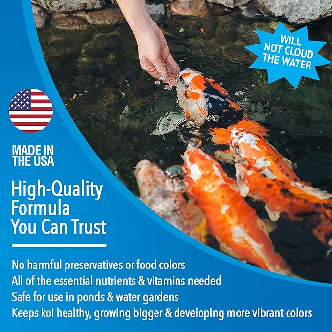 MICROBE-LIFT MLLHGEBAG High Growth and Energy Floating Fish Food Pellets for Ponds, Water Gardens, and Fountains, Safe for Live Goldfish and Koi, 40 Pounds