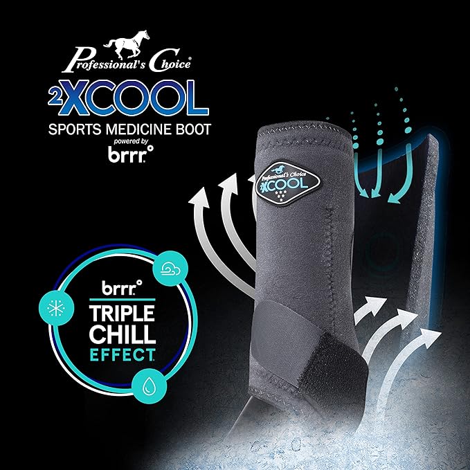 Professional's Choice 2XCOOL Sports Medicine Horse Boots | Protective & Breathable Design for Ultimate Comfort, Durability & Cooling in Active Horses | 2 Pack Medium Wine