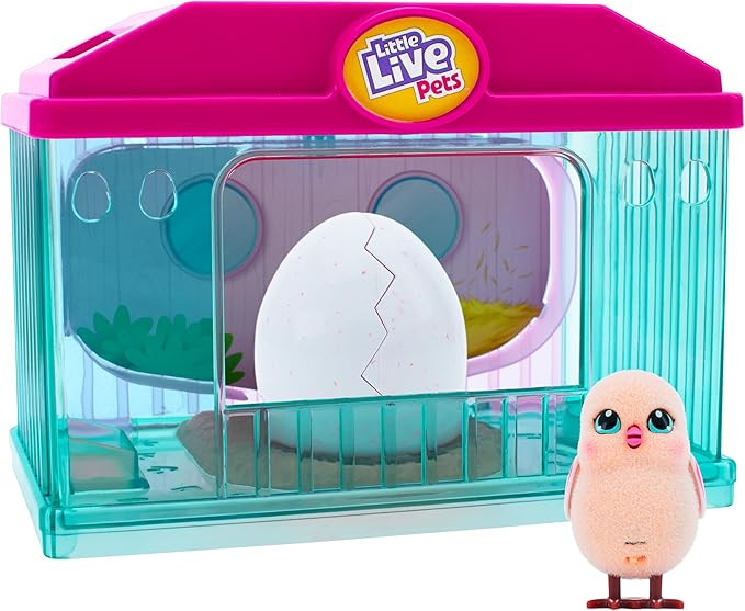 Little Live Pets Toy Chicken Coop, Interactive Hutch Animal Playset with 1 Surprise Baby, 20+ Sounds– Outdoor Toys for 5+ Year Old Girls