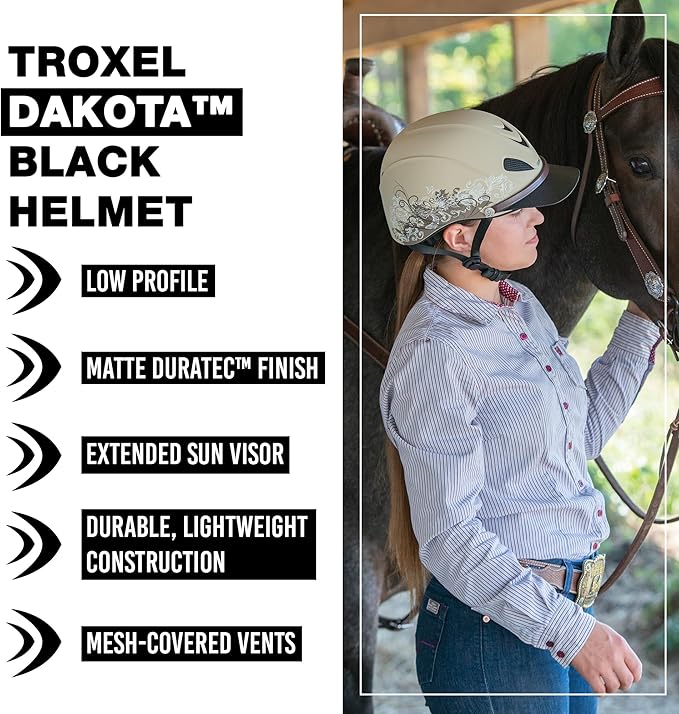 Troxel Black Duratec Dakota Helmet