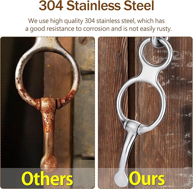 2PCS Horse Tie Ring, Safe Tie Horse Supplies, Humane Way Tie Ring, Magnetic Ring for Tying and Retracting, Helps Horse Pull Back and Releases Stress from The Horse