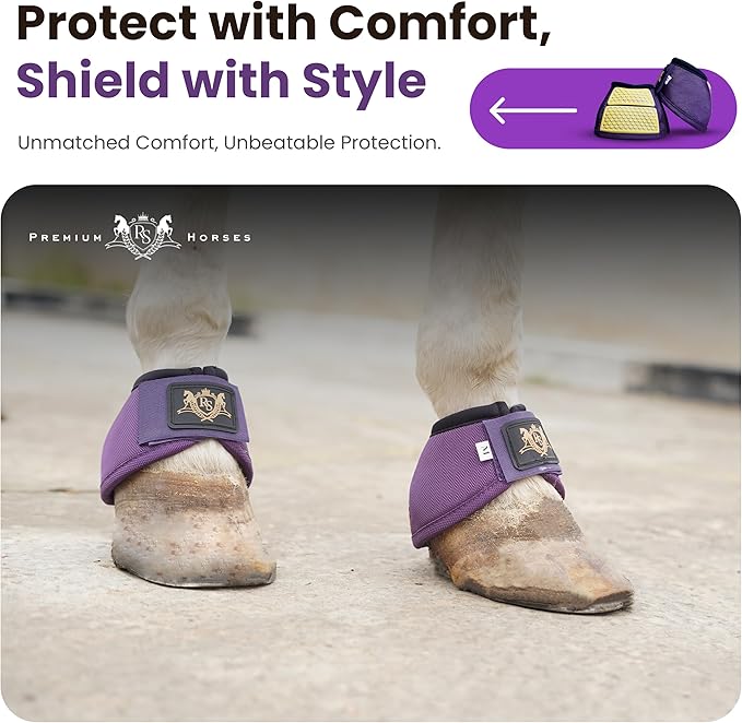 Bell Boots | Prevent Horses from Injury | Professional Bell Boots for Horses with Superb Protection, Durability, Comfort, Relaxable & Lightweight | Easily Remove mud & dust