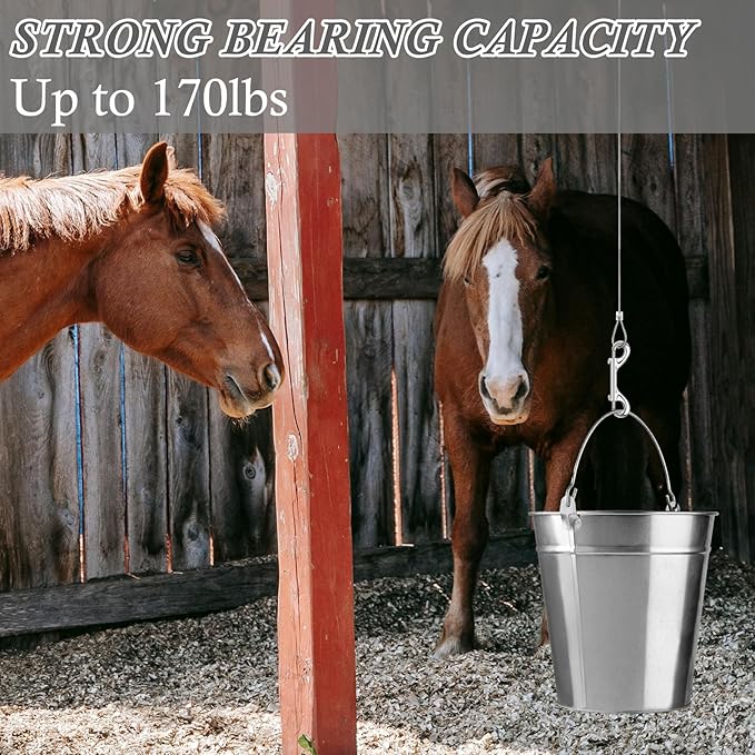 ERKOON 15 Pack Heavy Duty Snap Hooks Double Sided Clips for Hanging Horse Tack Sling Feed Buckets Dog Leash Collar Key Chain Zinc Alloy Metal Snaps Clip(3-1/2 Inch)