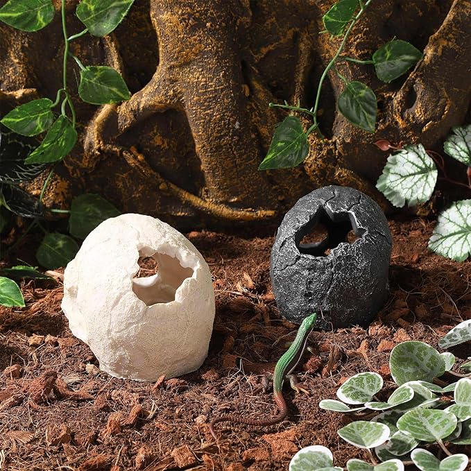 Resin Reptile Hideout for Tank Realistic Skull Decor for Terrarium White Decorative Skeleton Head Hides and Caves for Fish Ball Python Axolotl Tarantula