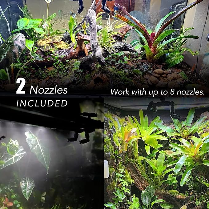 MRREPTILE Reptile Mister, Misting System for Reptiles Terrarium, Mister for Chameleon Turtle Lizard, MS200 Mister New Version, Tank Mister