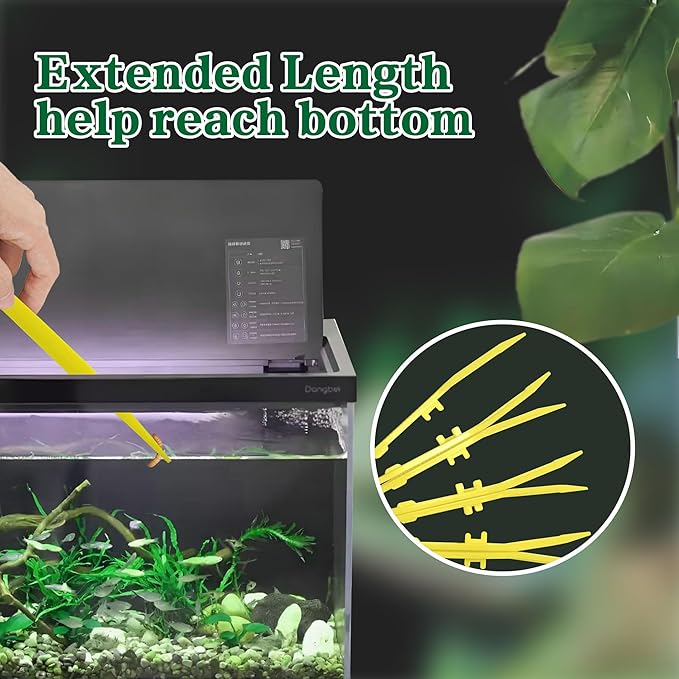4-Pack Reptile Feeding Tongs Set - Hygienic Anti-Slip Yellow Tweezers for Bearded Dragons, Lizards, Snakes, Aquariums & Small Animals